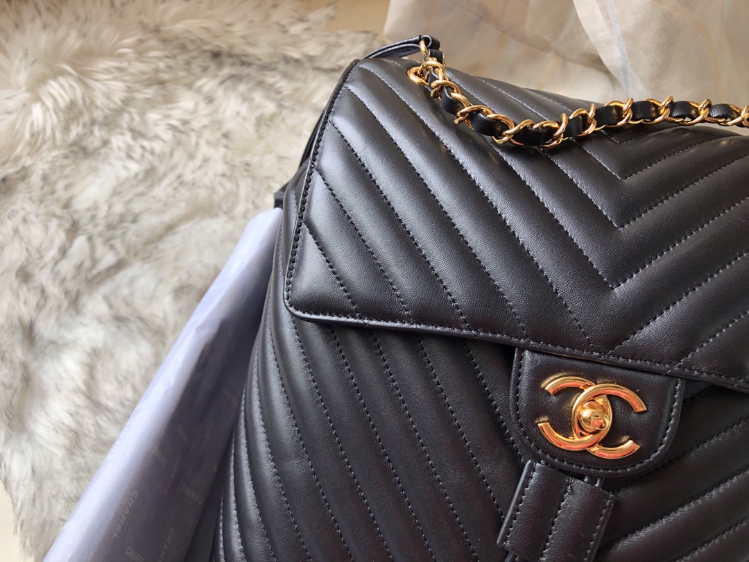 Ch@nel Backpack-Gold Hardware-20*25*10&30*25*15CM