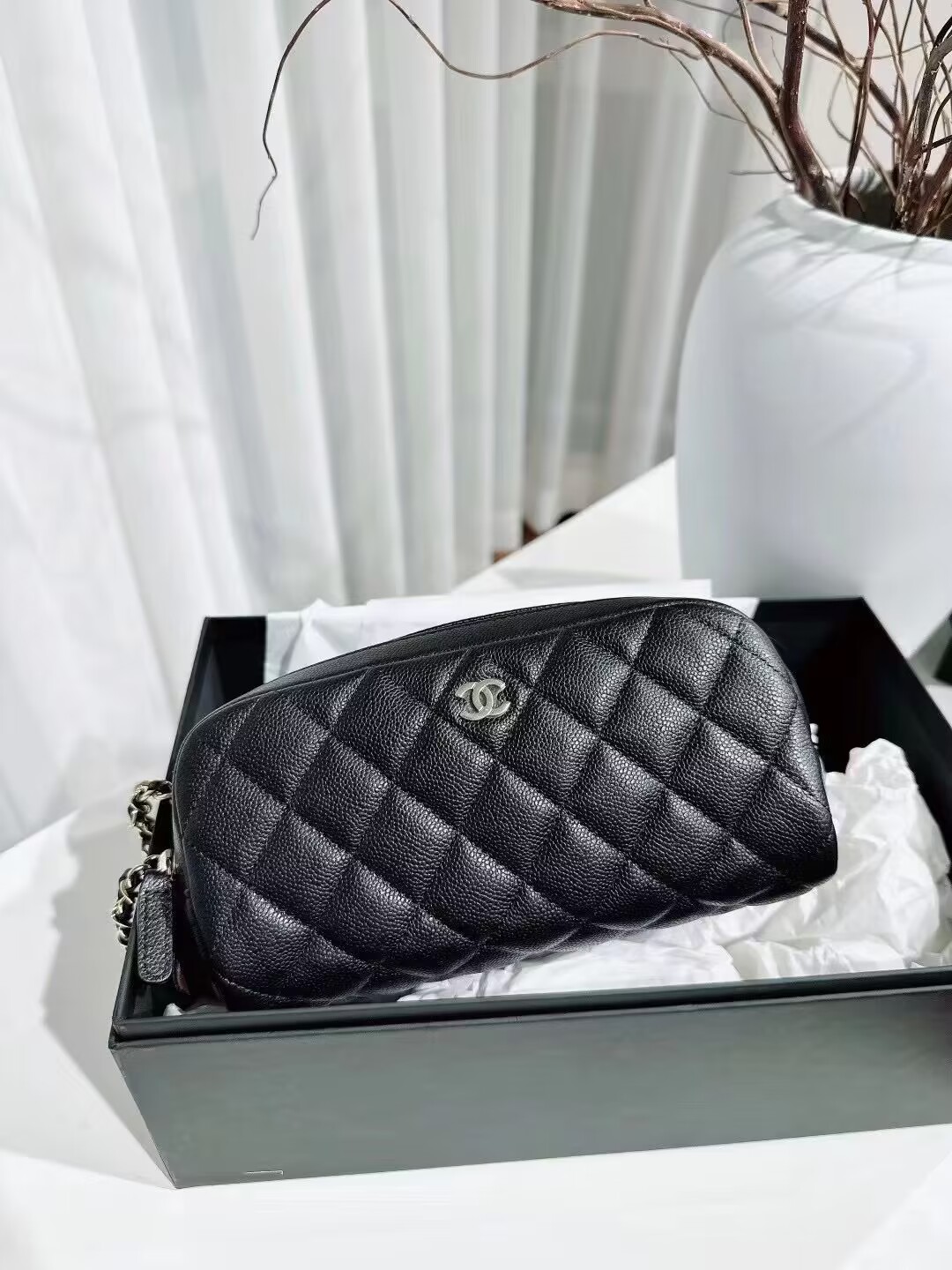 Ch@nel Caviar Cosmetic Bag