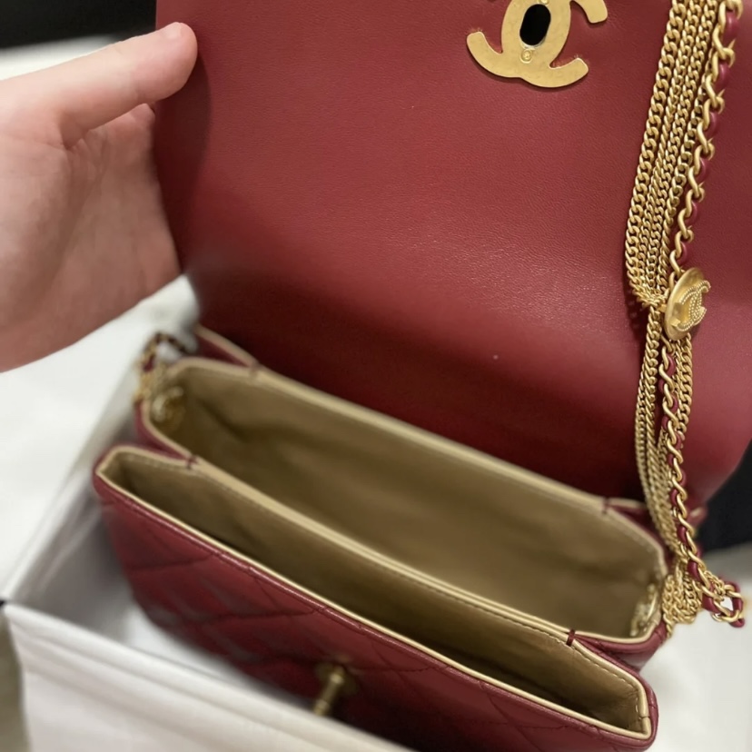 Ch@nel Flap Bag-21.5*14*10CM