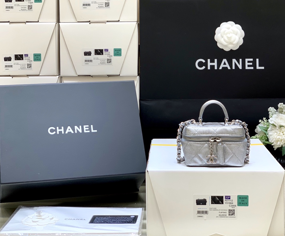 Ch@nel Vanity Bag-11.5x12x7CM