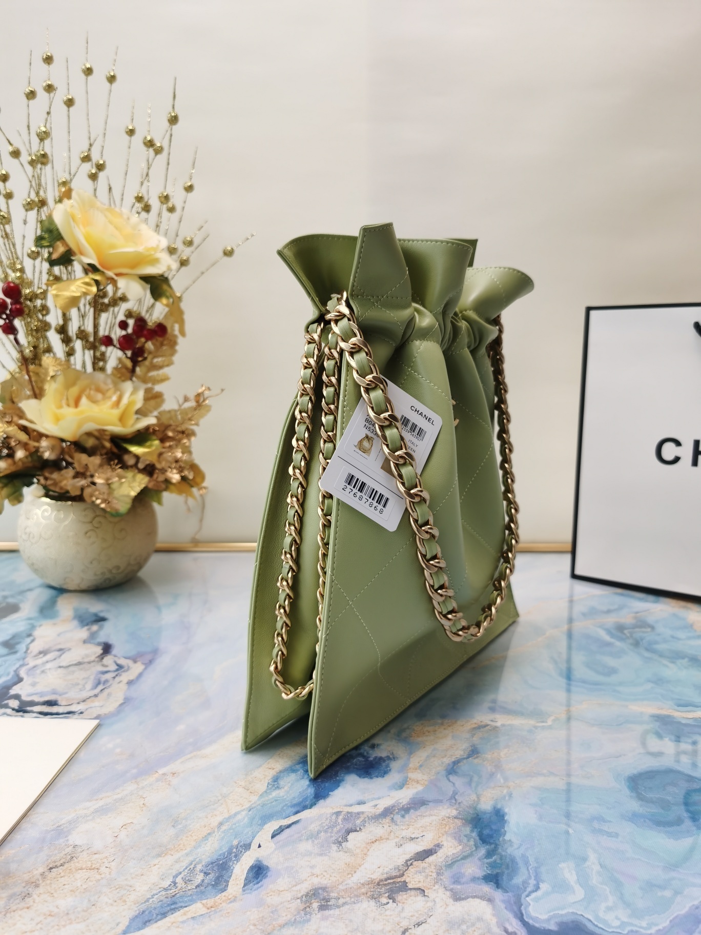 Ch@nel Drawstring Bag