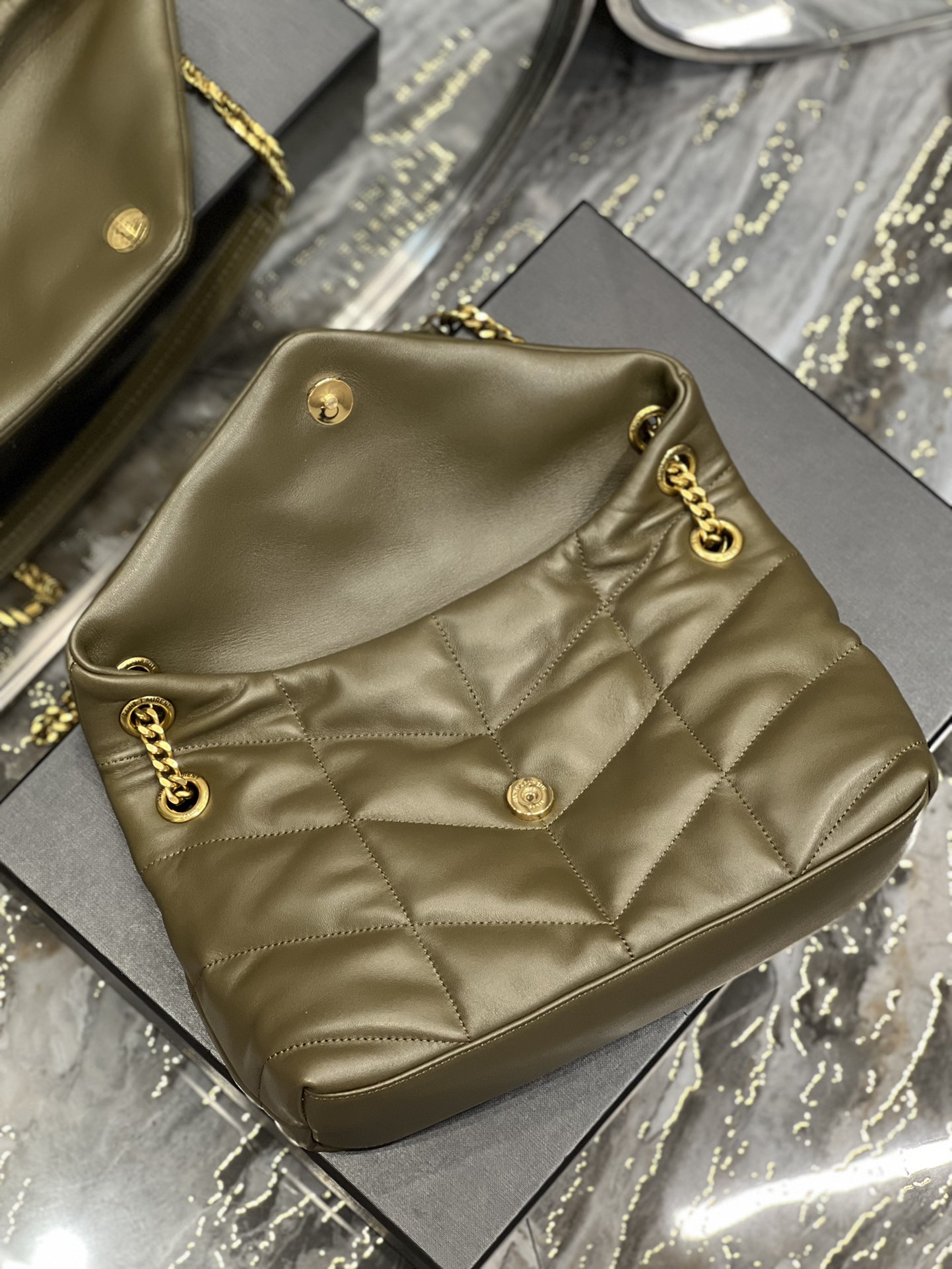 Y*L loulou puffer-lambskin leather