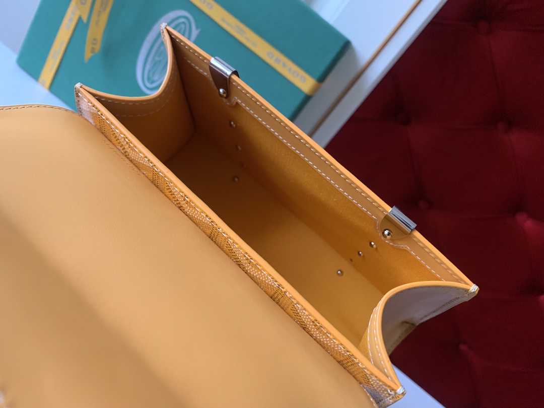 Go*ard coated canvas and leather saigon top handle bag-21cm