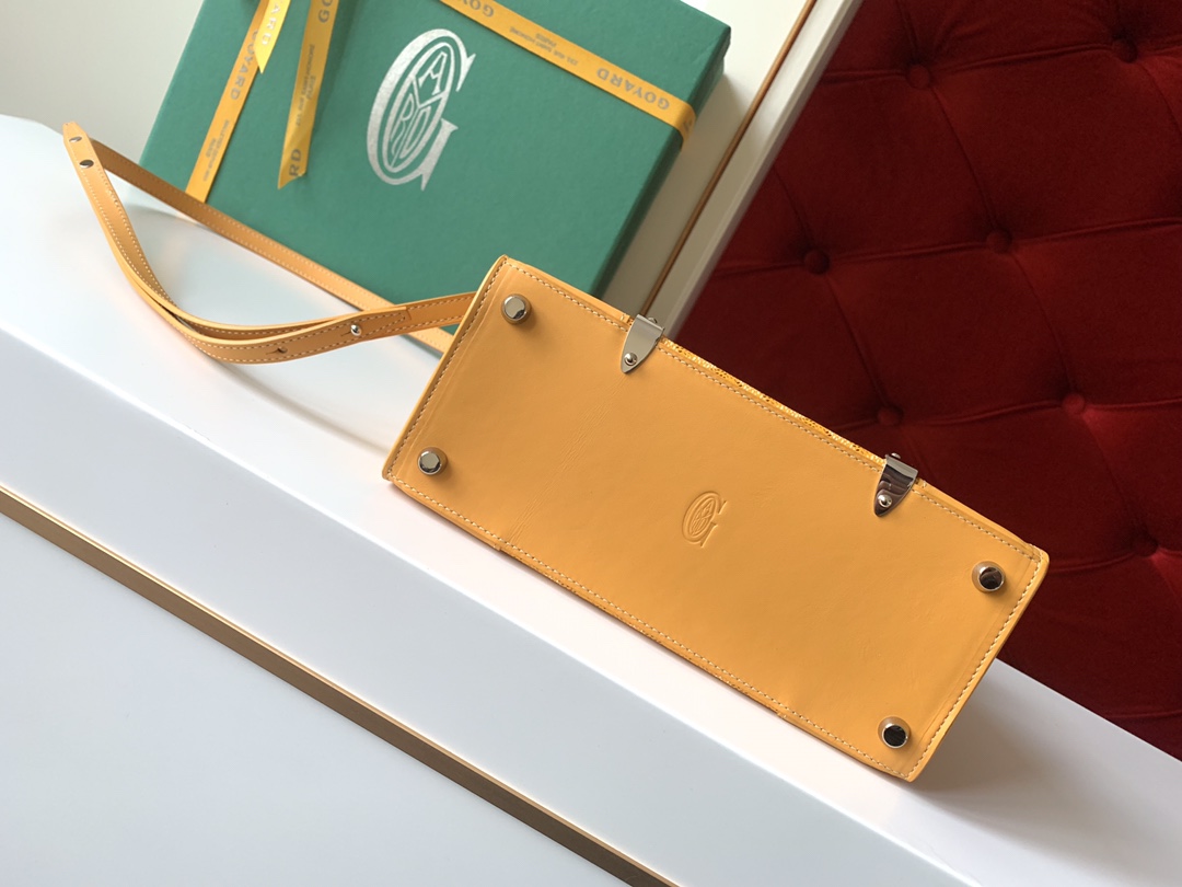 Go*ard coated canvas and leather saigon top handle bag-21cm