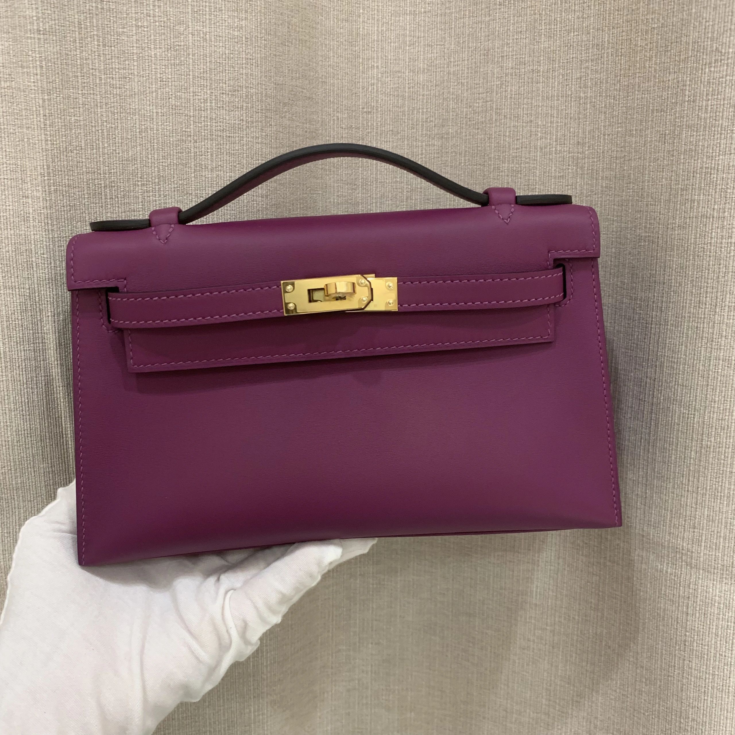 H**mes mini kelly pochette-swift -22cm
