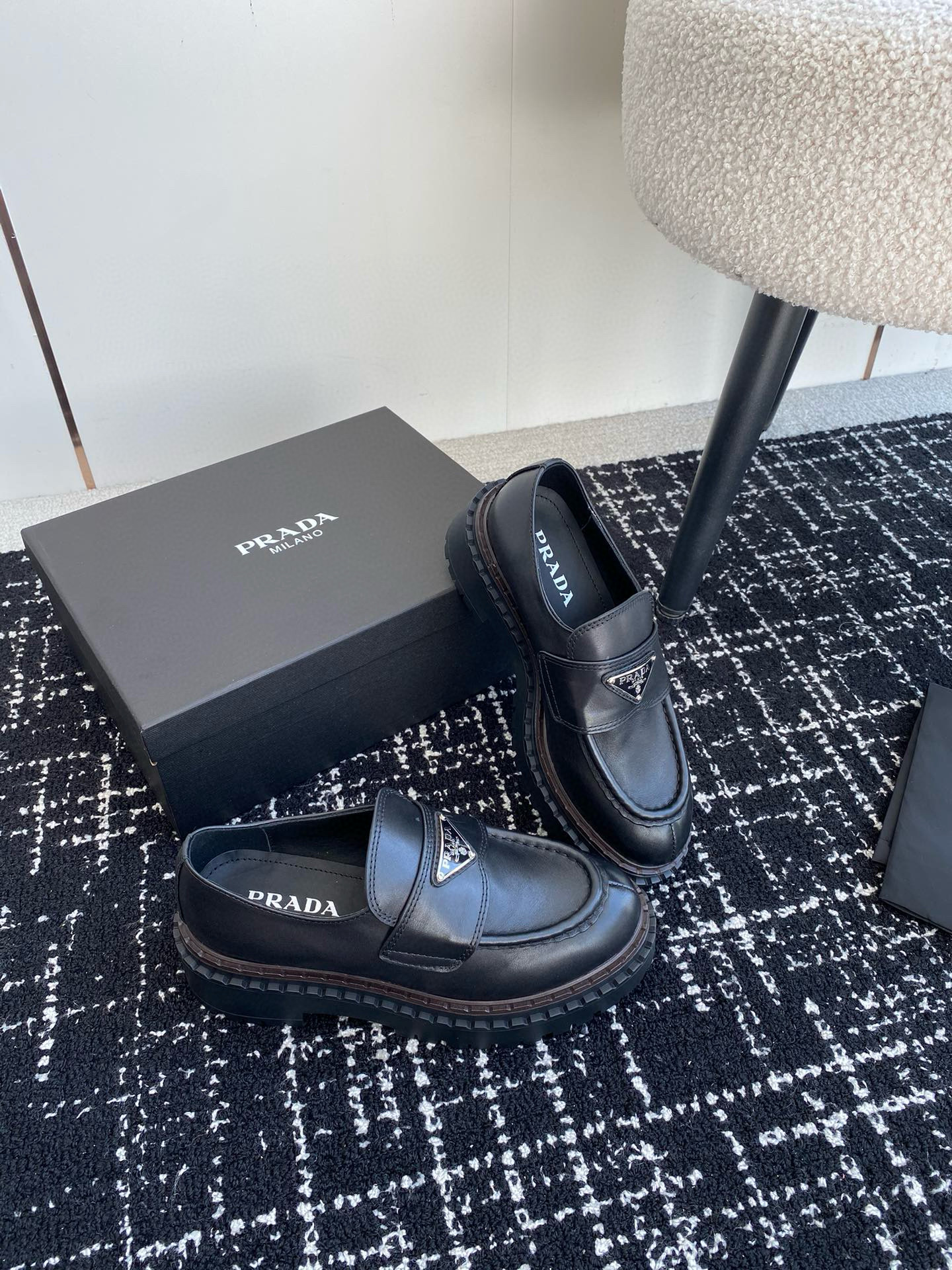 Pra*a loafers 2024ss-5cm