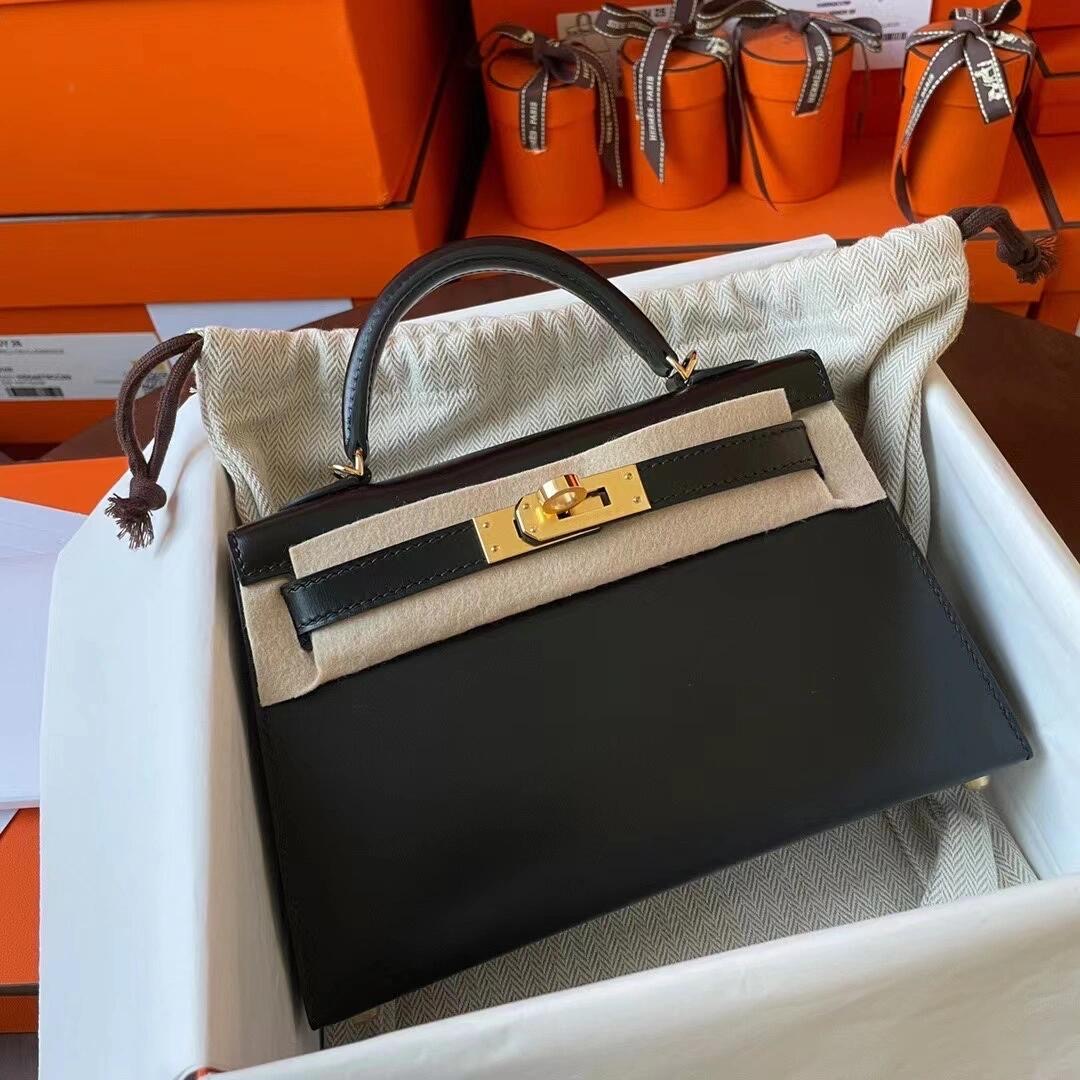 H**me5 mini kelly with box leather