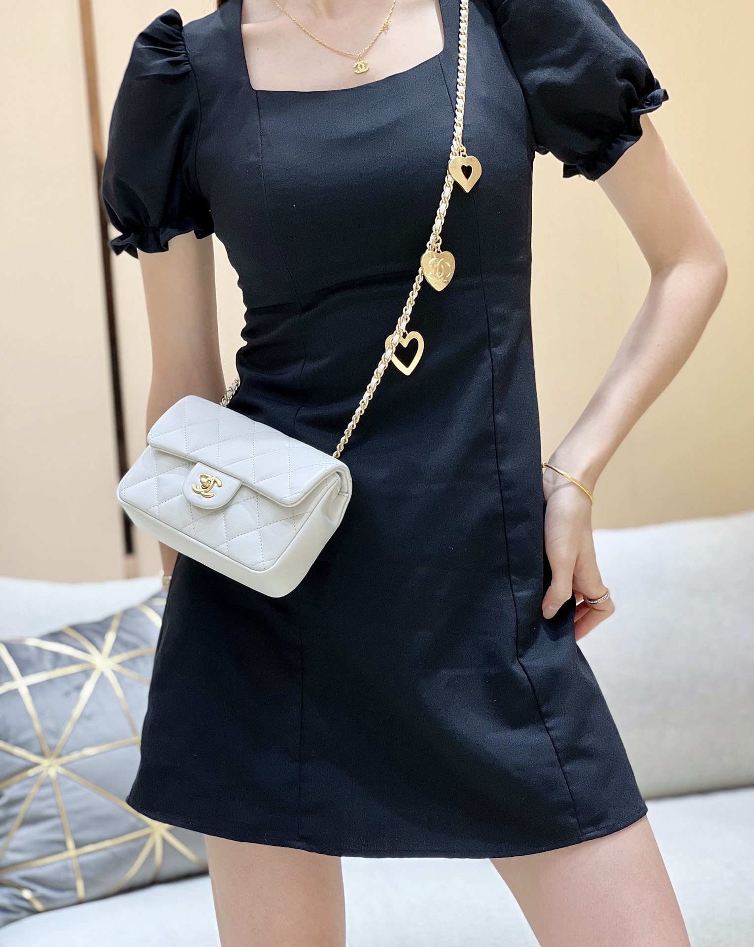 Ch@nel Flap Bag-12*19*7CM