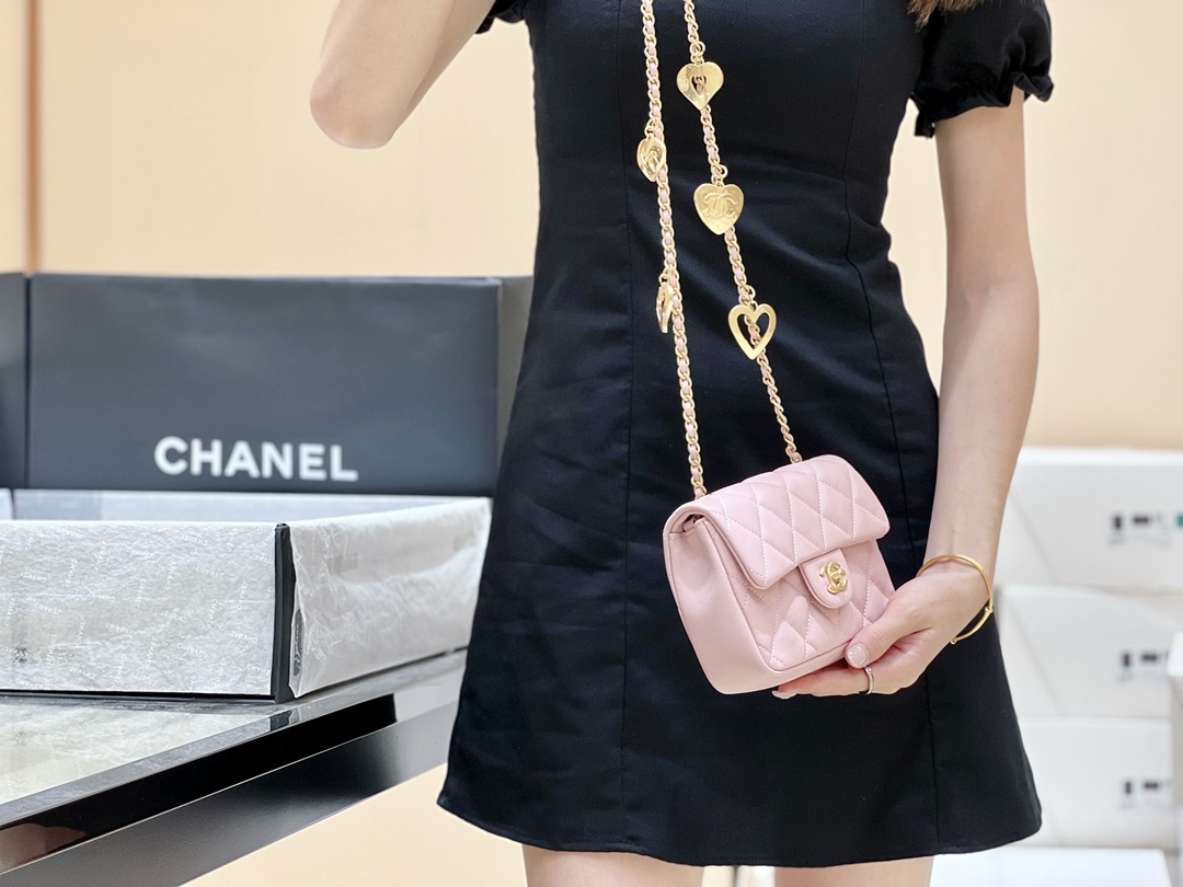 Ch@nel Flap Bag-12*19*7CM