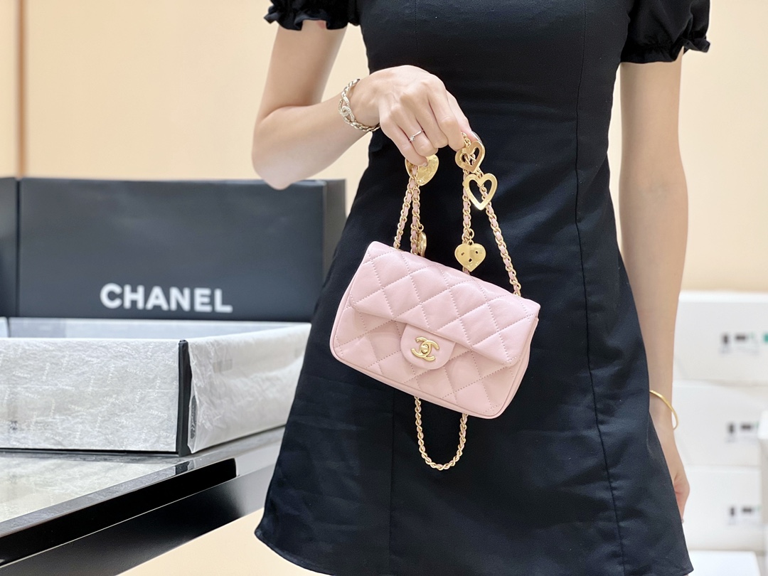 Ch@nel Flap Bag-12*19*7CM