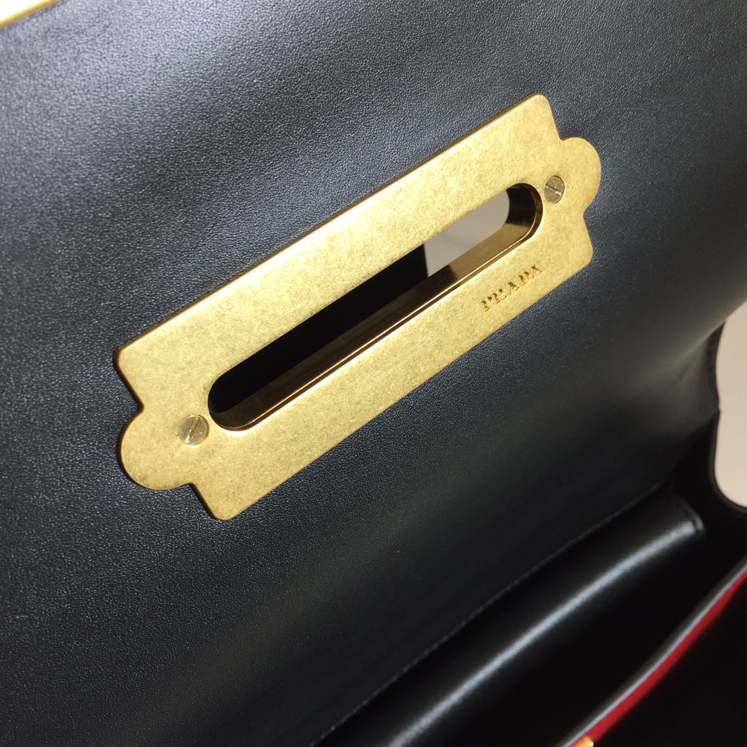 Pra*a 1bd045 leather cahier bag-1bh082-20x14x8.5cm