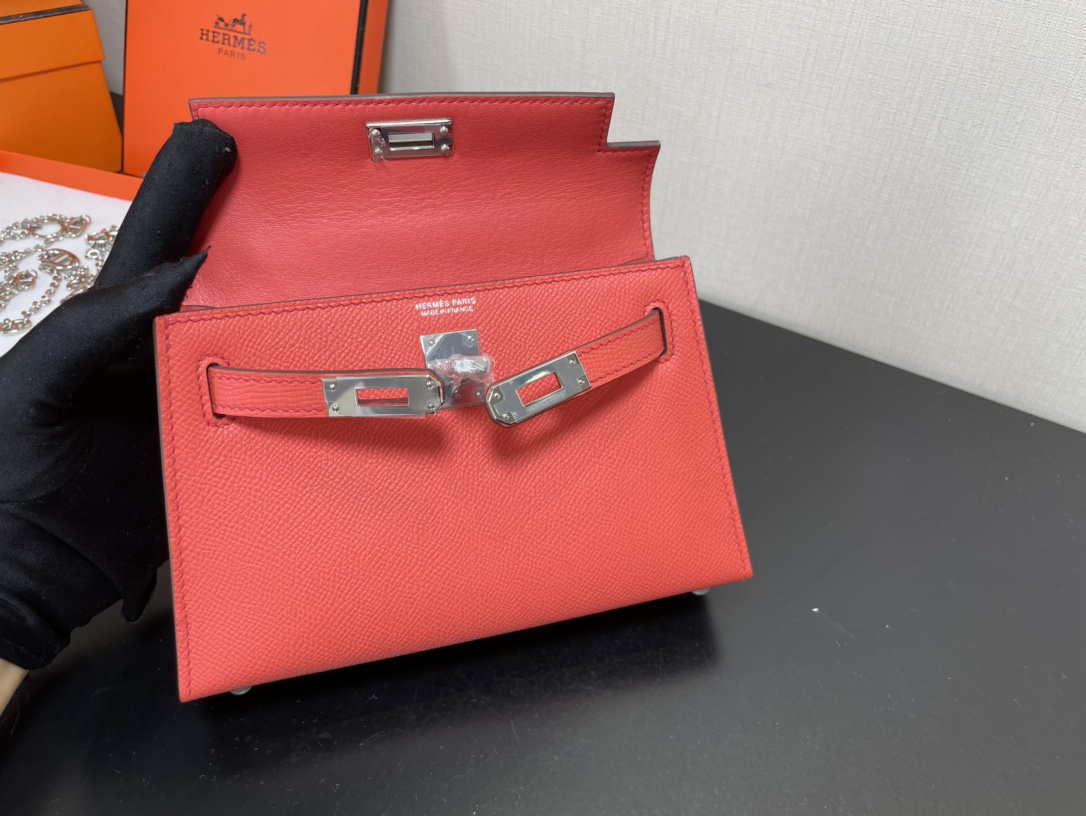 H**mes kelly-gold&silver hardware-19cm