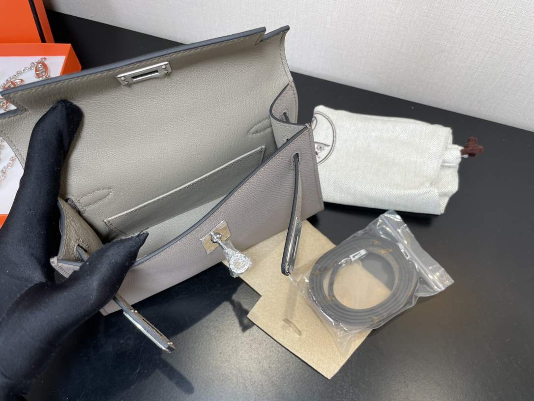 H**mes kelly-gold&silver hardware-19cm