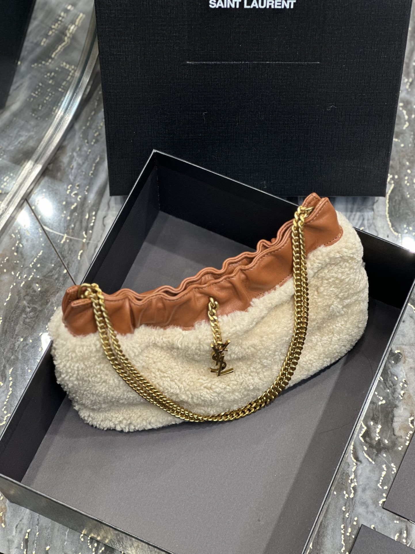 Y*L mini leather shoulder bbag-24x14x4cm