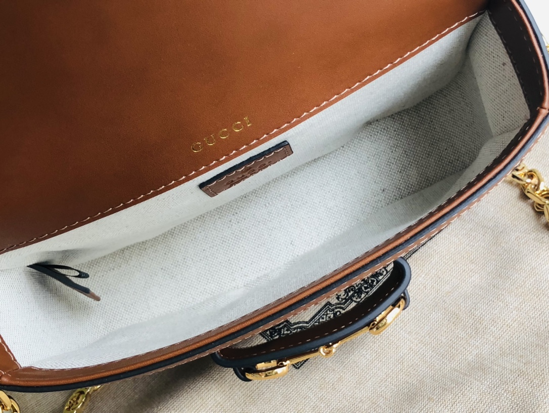 G*u*i 1955 horsebit shoulder bag-20.6*14.4*5.1cm