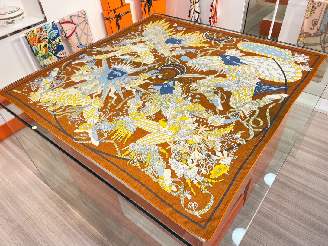 H**mes shawls-140*140cm