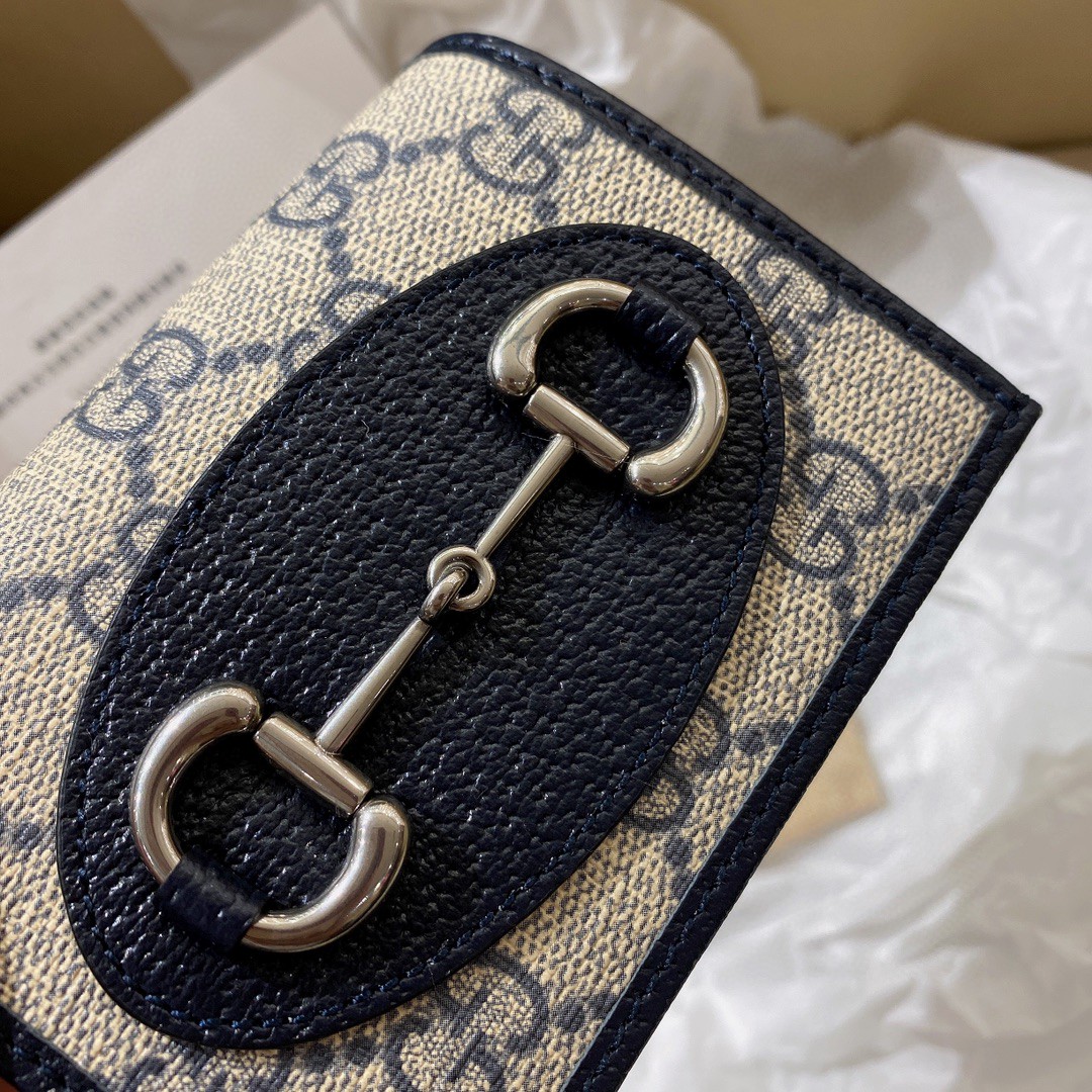 G*u*i 1955 horsebit wallet-11x 8.5 x 3cm