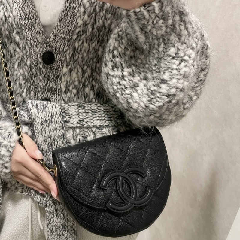 Ch@nel Vintage Saddle Bag-19*16*7CM