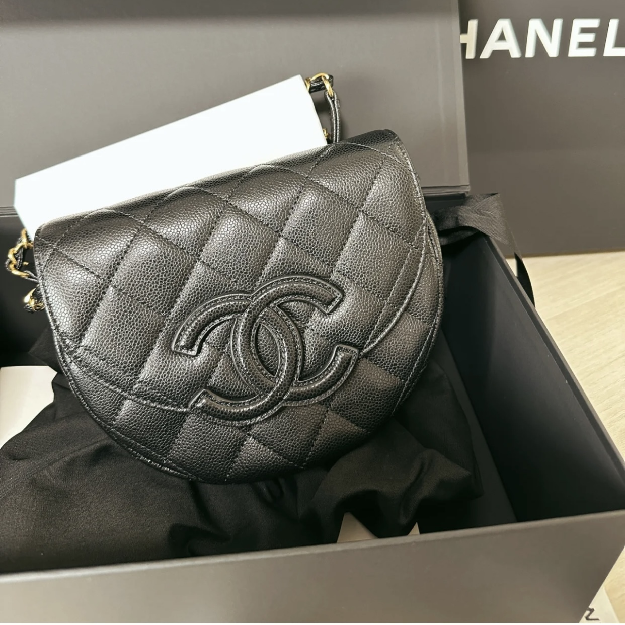 Ch@nel Vintage Saddle Bag-19*16*7CM