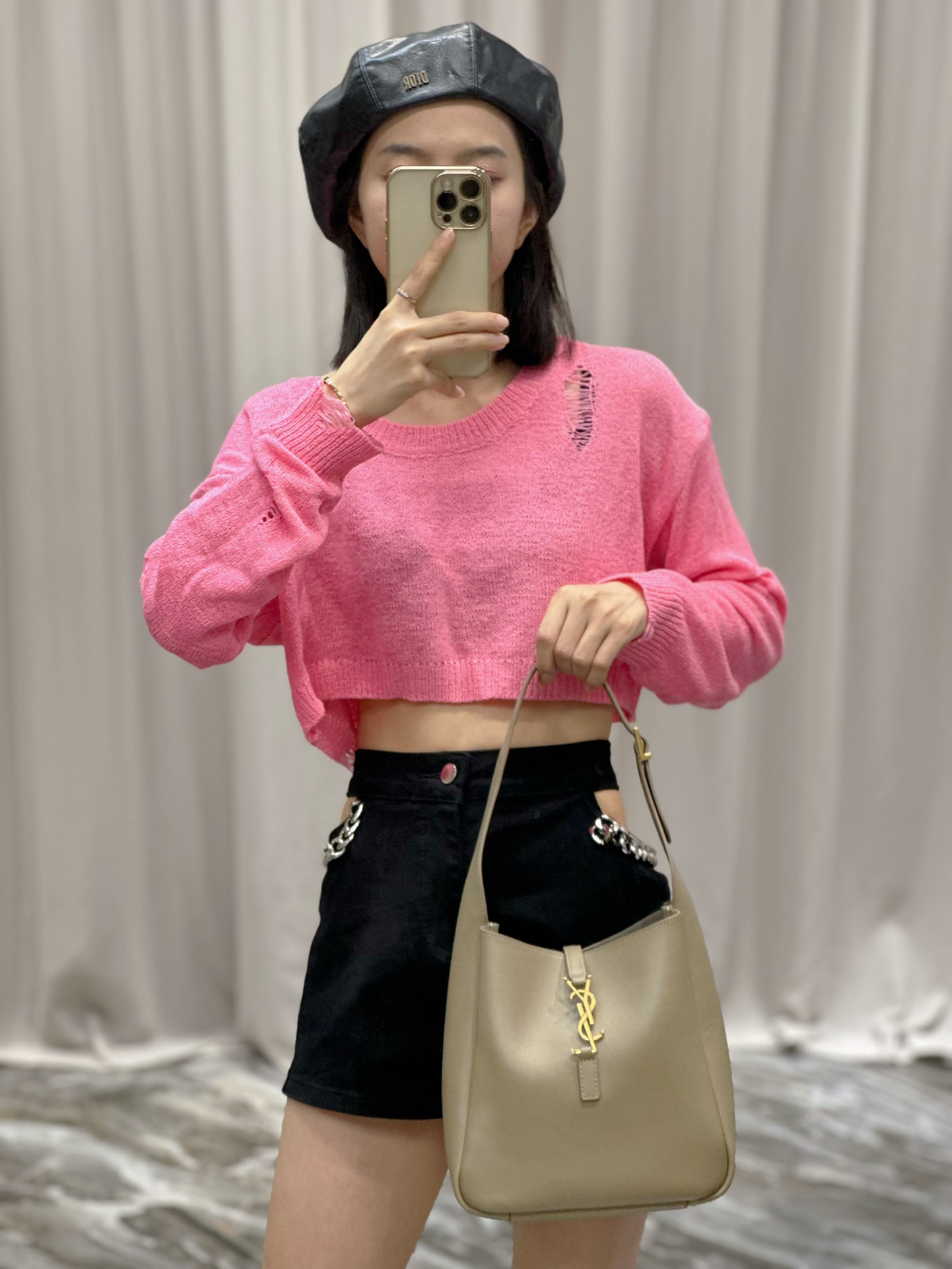 Y*L le5a7 vintage bag-23×22×8.5cm