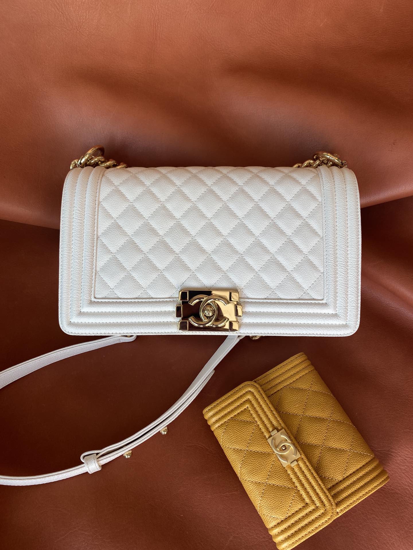 Ch@nel Boy Bag-Caviar-25CM