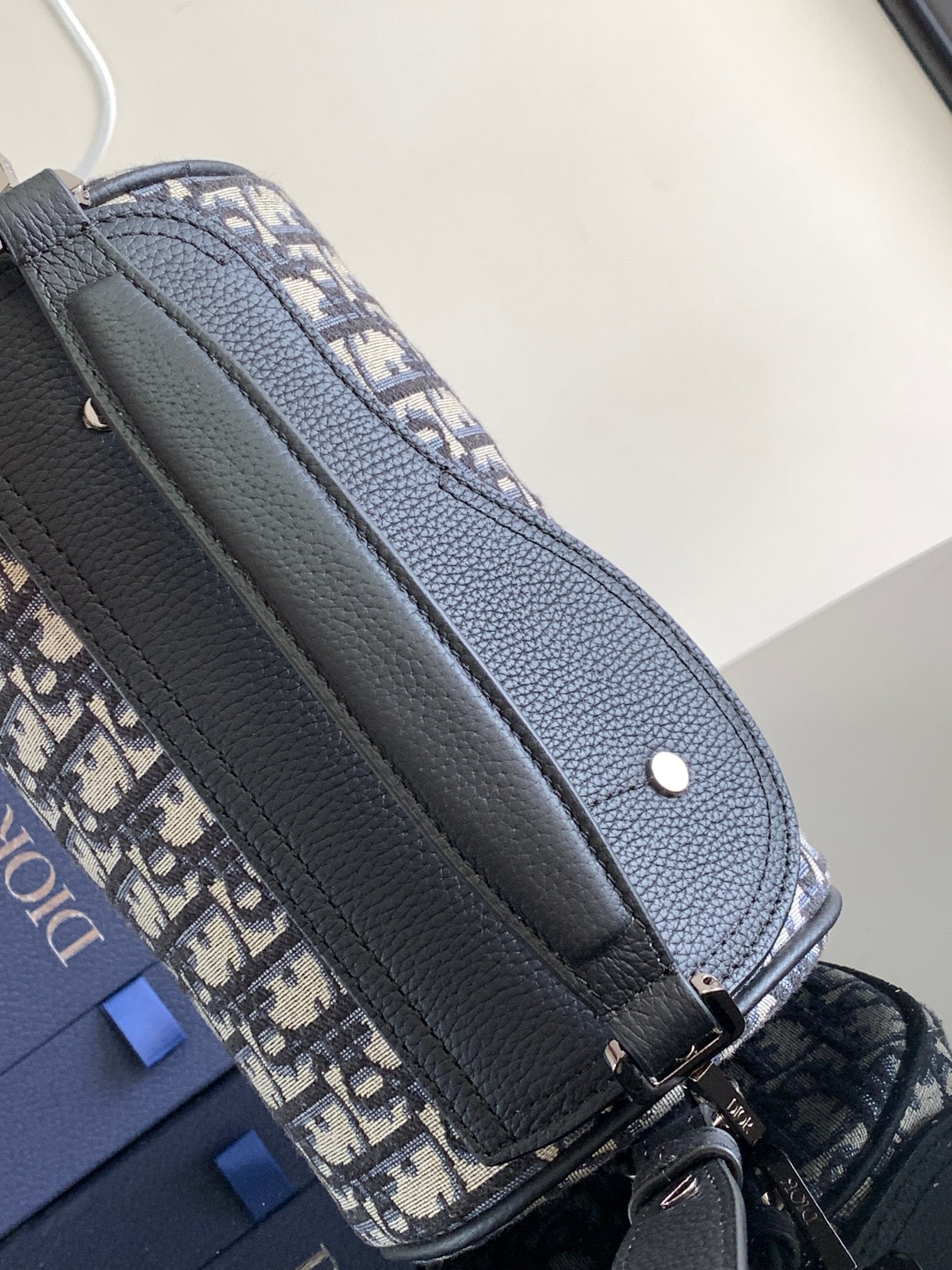 D*or oblique roller barrel crossbody bag-21 x 12.5 x 12.5cm