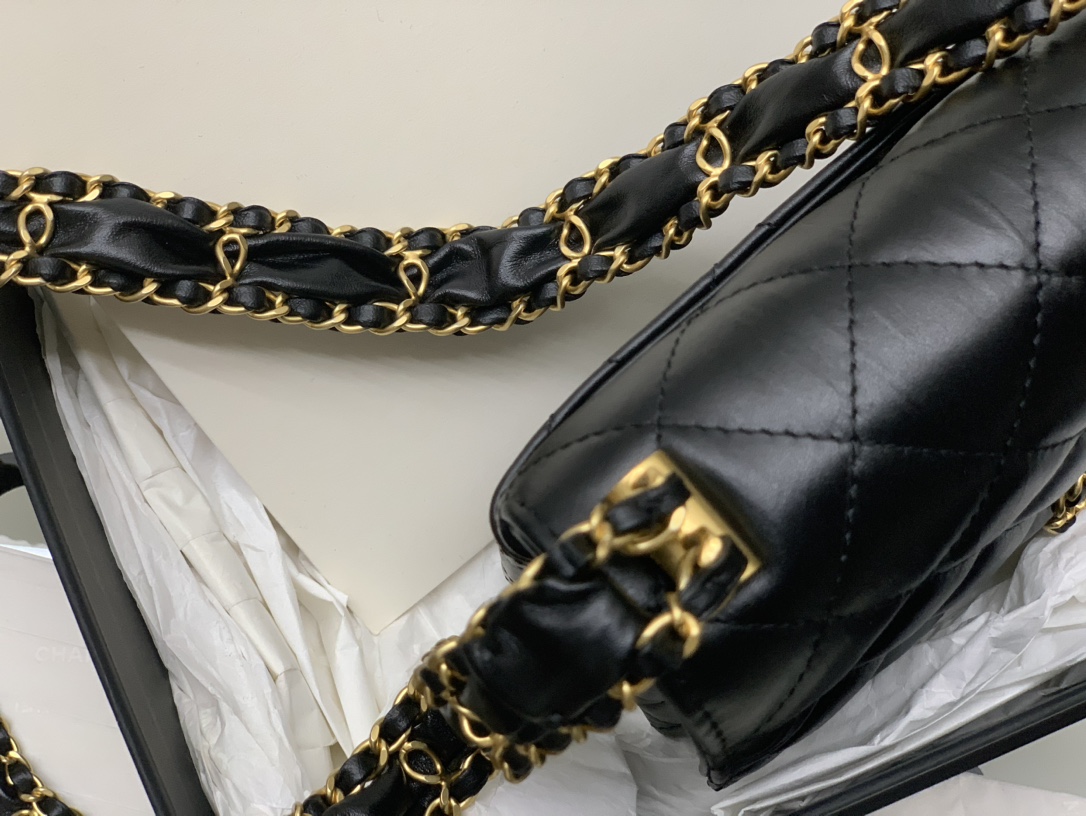 Ch@nel Vintage Accordion Bag-13*18*6CM