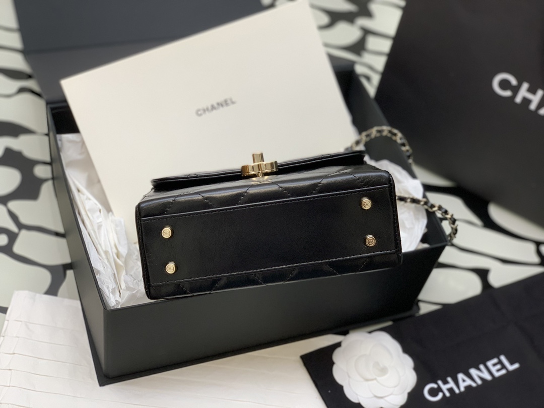 Ch@nel Vintage Box Bag-10.5*22*9CM