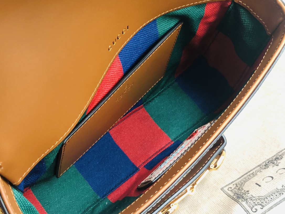 G*u*i 1955 horsebit shoulder bag-20.6*14.4*5.1cm