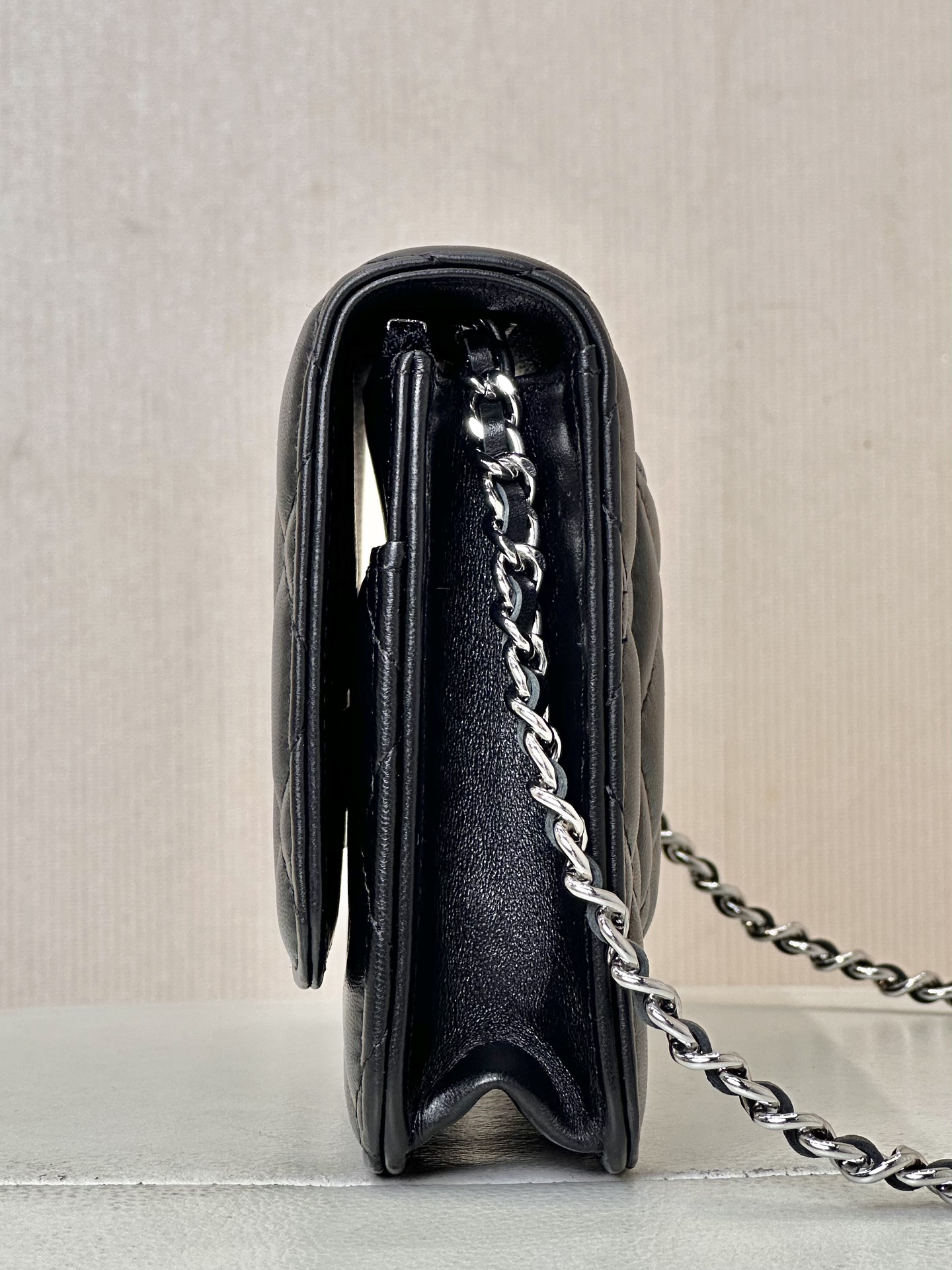 Ch@nel Wallet On Chain-Lambskin Leather-Silver Hardware-19*12*3.5CM
