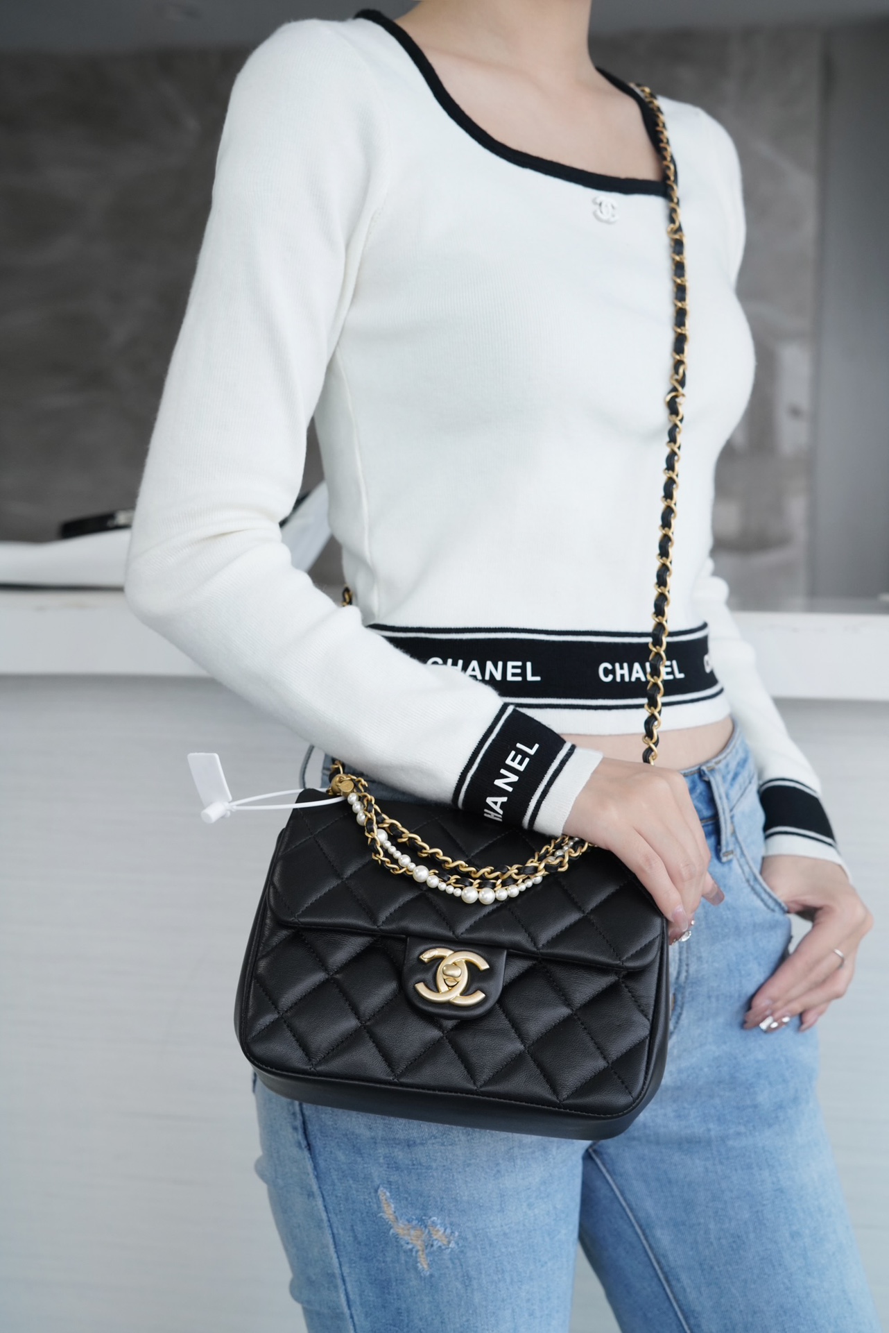 Ch@nel Flap Bag-12.5*17*5CM