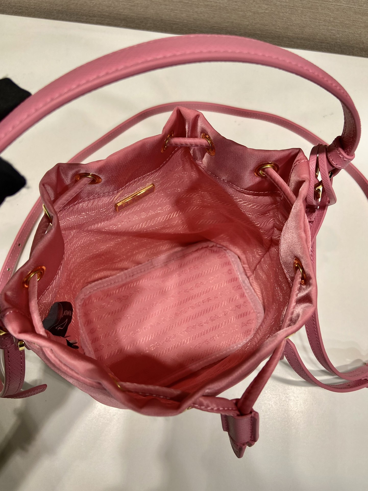 Pra*a 1be067 bucket bag-15.5*19.5*10cm