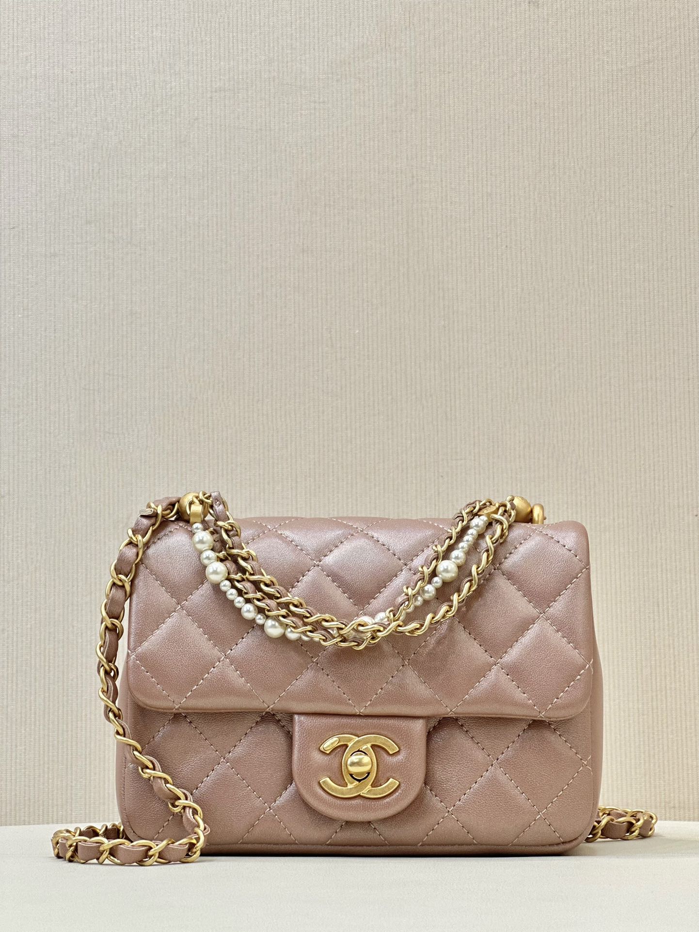 Ch@nel Flap Bag-12.5*17*5CM