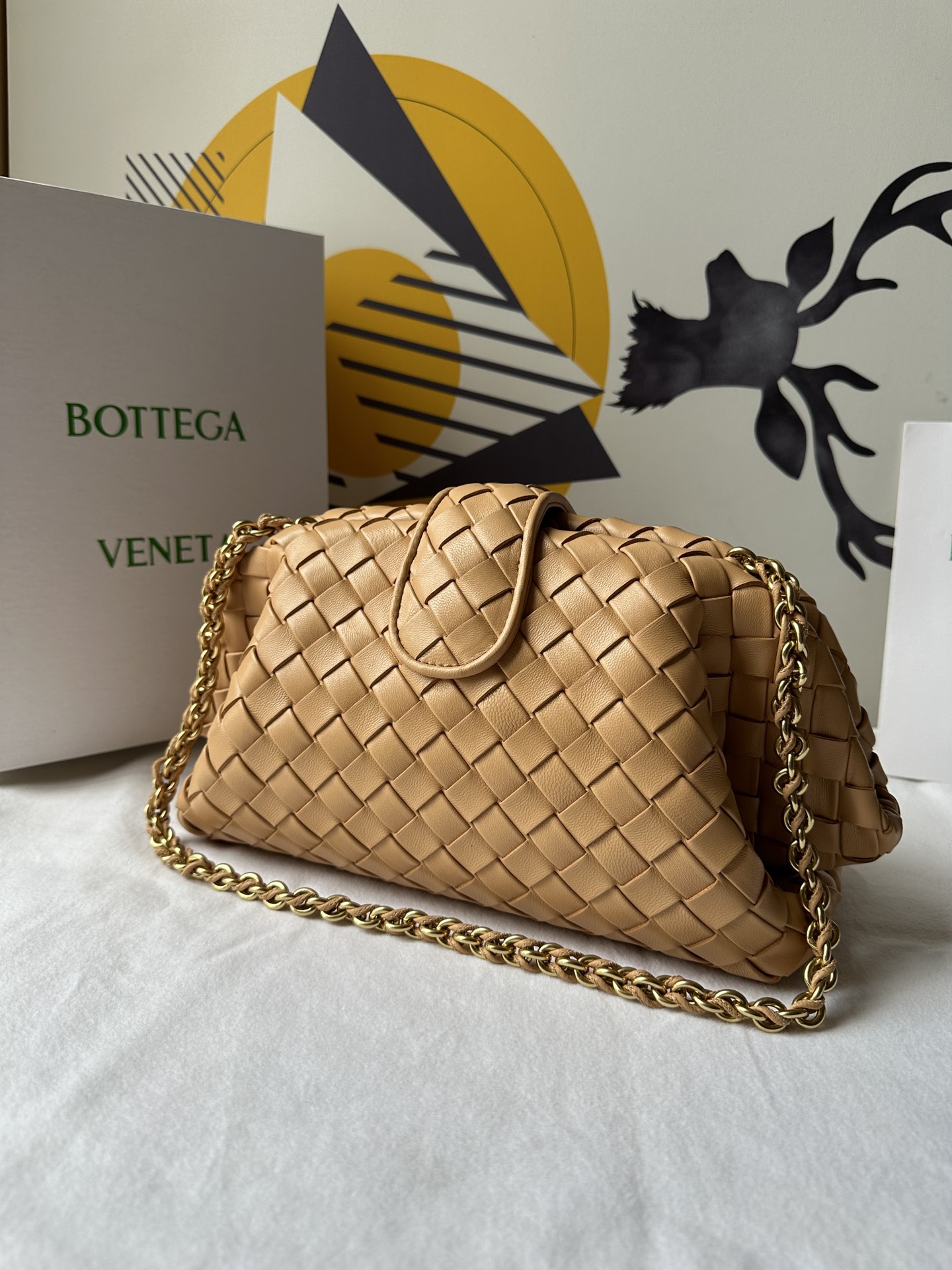 bo*te*ga Ve*ne*ta lauren 1980 teen leather clutch-31.5*16.5*11cm