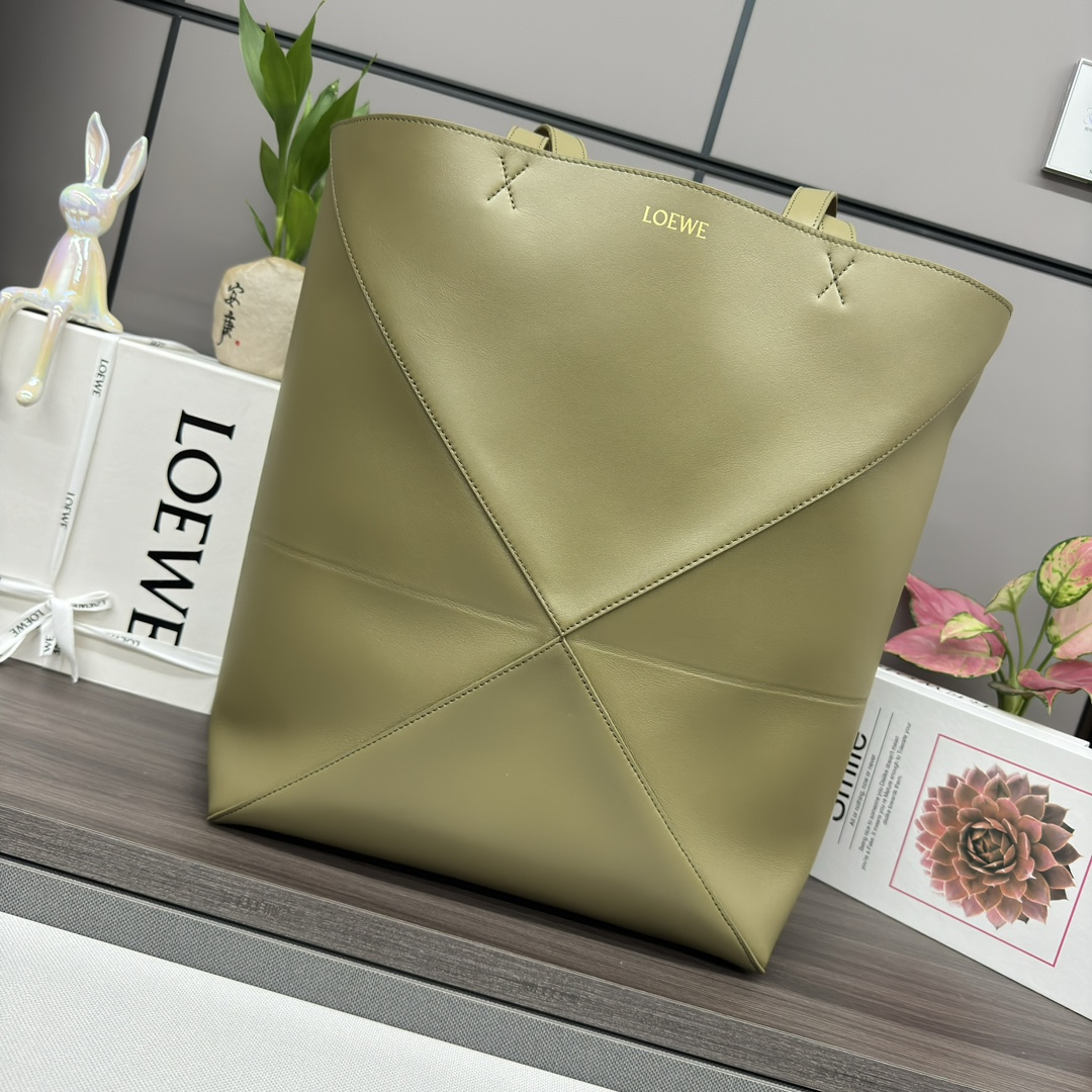 L0ew* puzzle fold leather tote-42*18*41cＭ