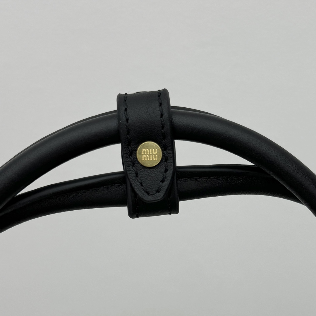 M*um*u casual style plain leather elegant style bridal logo-33*13*21cm