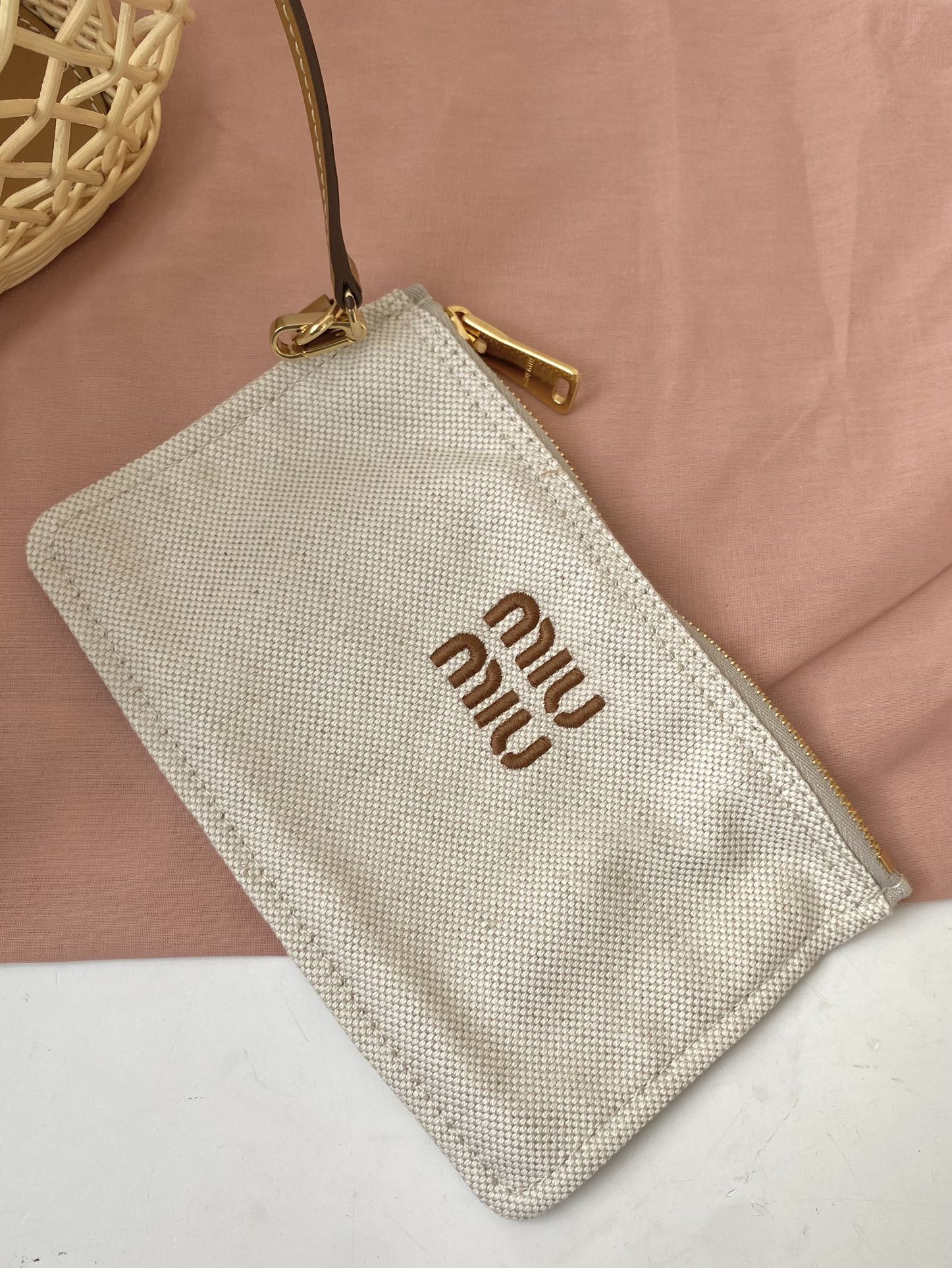 M*um*u bamboo woven bag-9×18×23.5cm