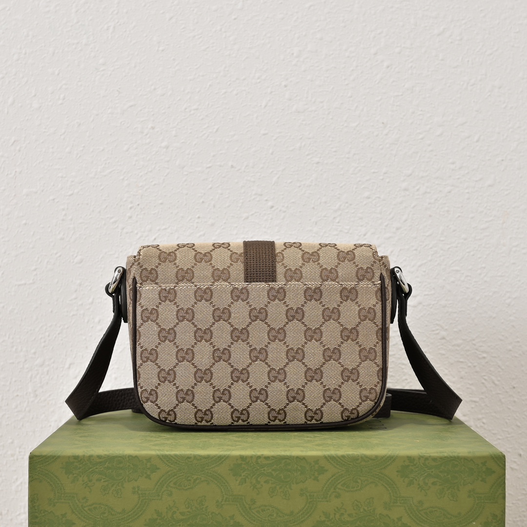 Mini GG crossbody bag in Beige and Ebony Bag-20*14*6.5CM