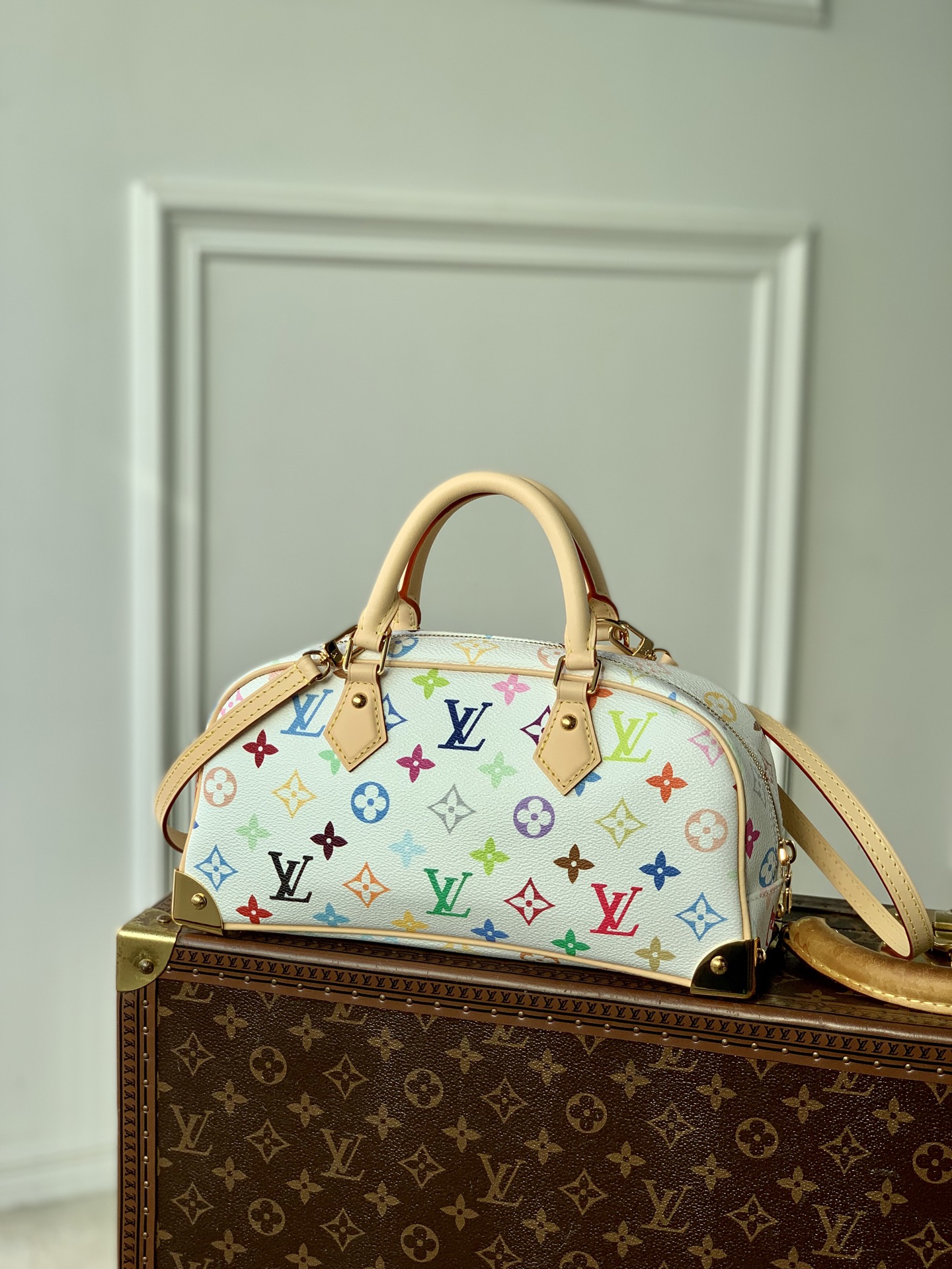 LV x TM Handbag East West Other Monogram Canvas - Handbags-14 x 10 x 27CM