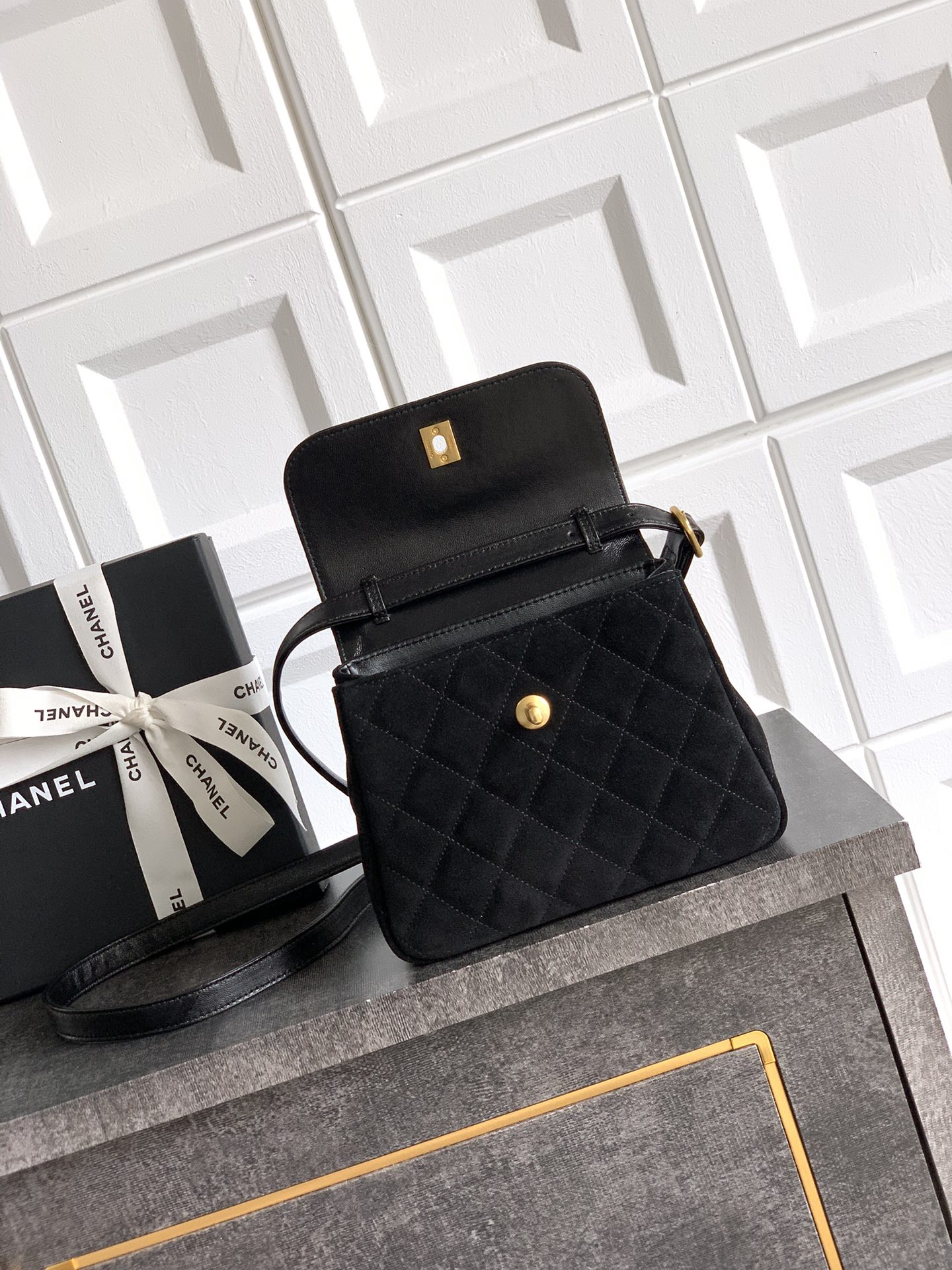 Ch@nel Flap Bag-14.5 X 18 X 6.5CM