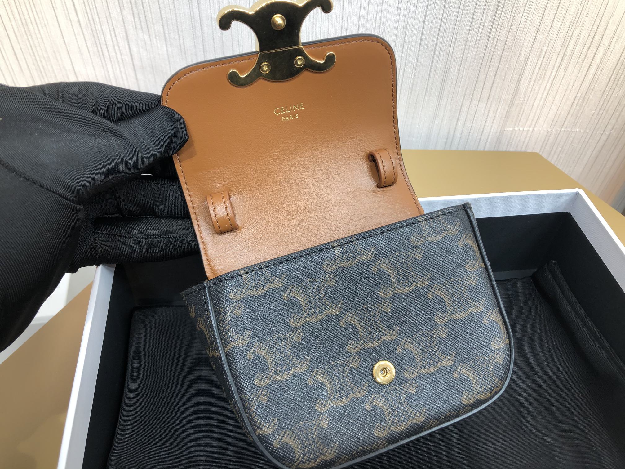 Ce**e triomphe shoulder bag-11*8*4cm