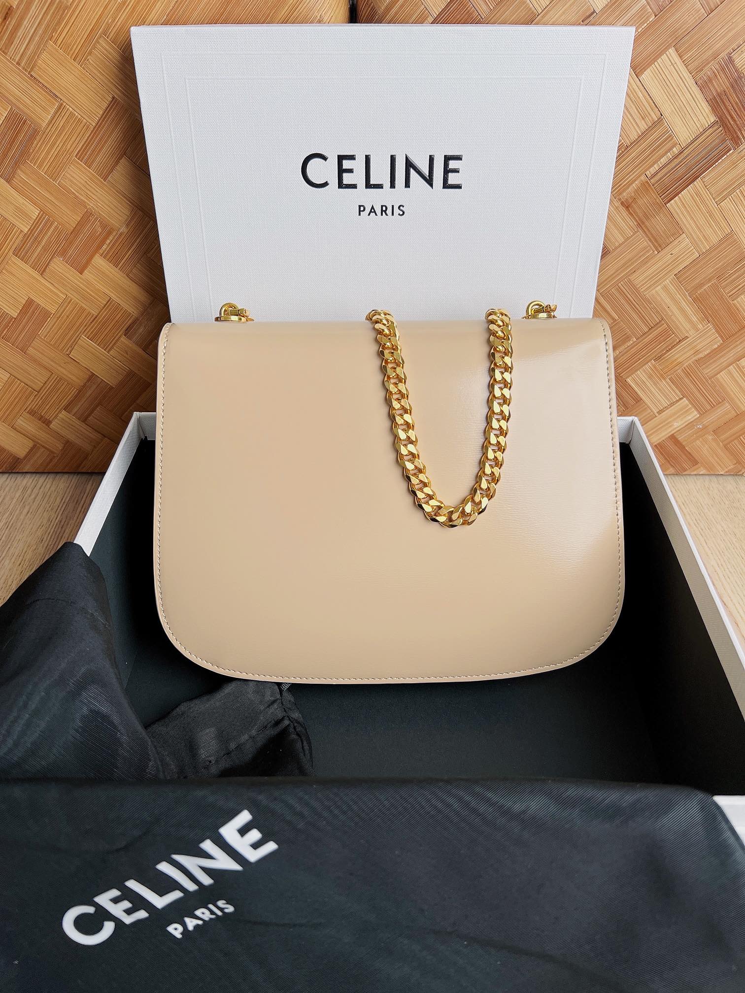 Ce**e triomphe chain square bag-24.5*17*4cm