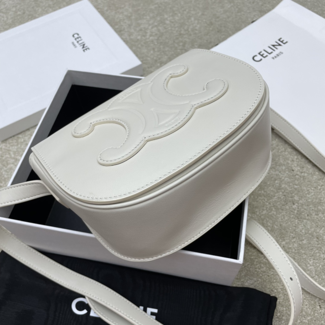 Ce**e folco cuir triomphe bag-18.5*15*7cm