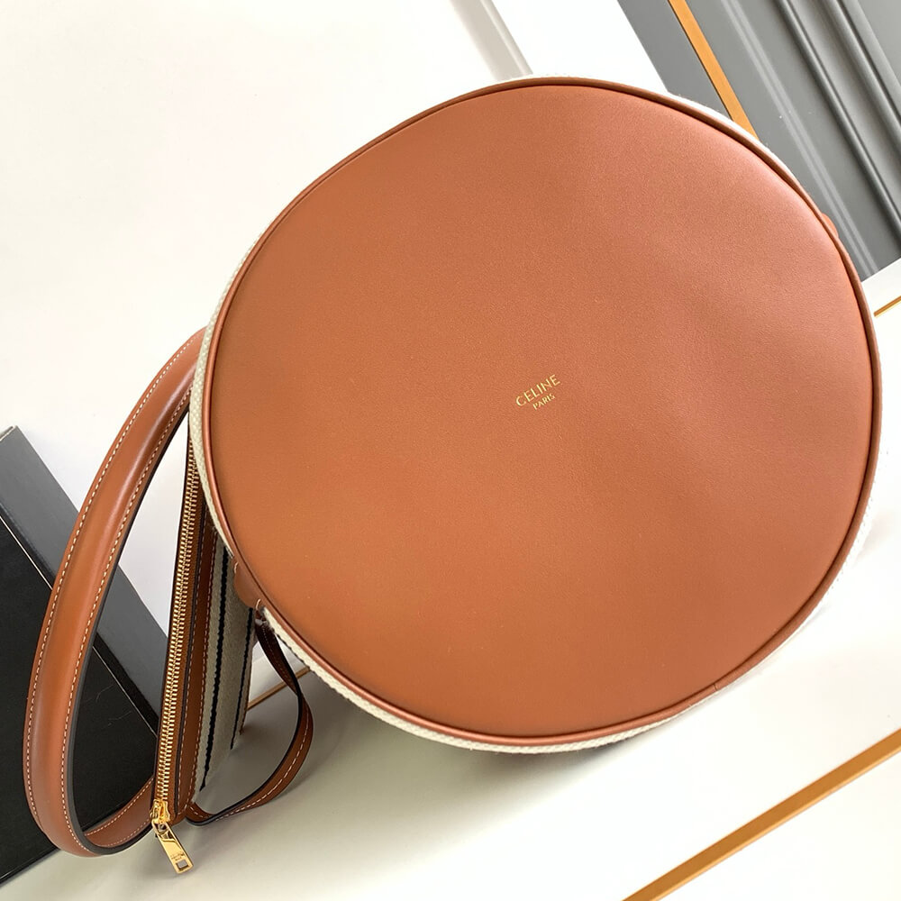 Ce**e bucket 16 bag in striped textile with Ce**e jacquard(high-end grade)