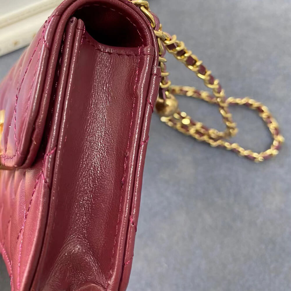 Ch*el mini clutch with chain(high-end grade)