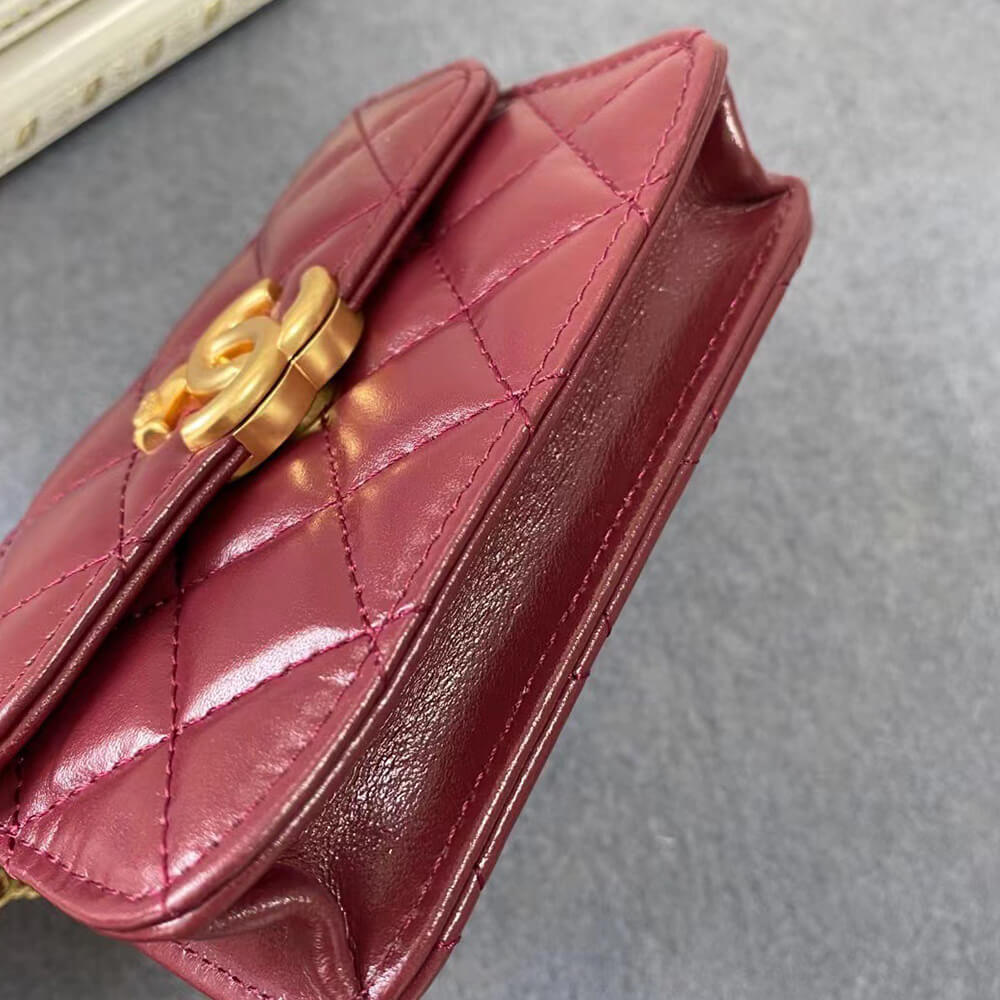 Ch*el mini clutch with chain(high-end grade)