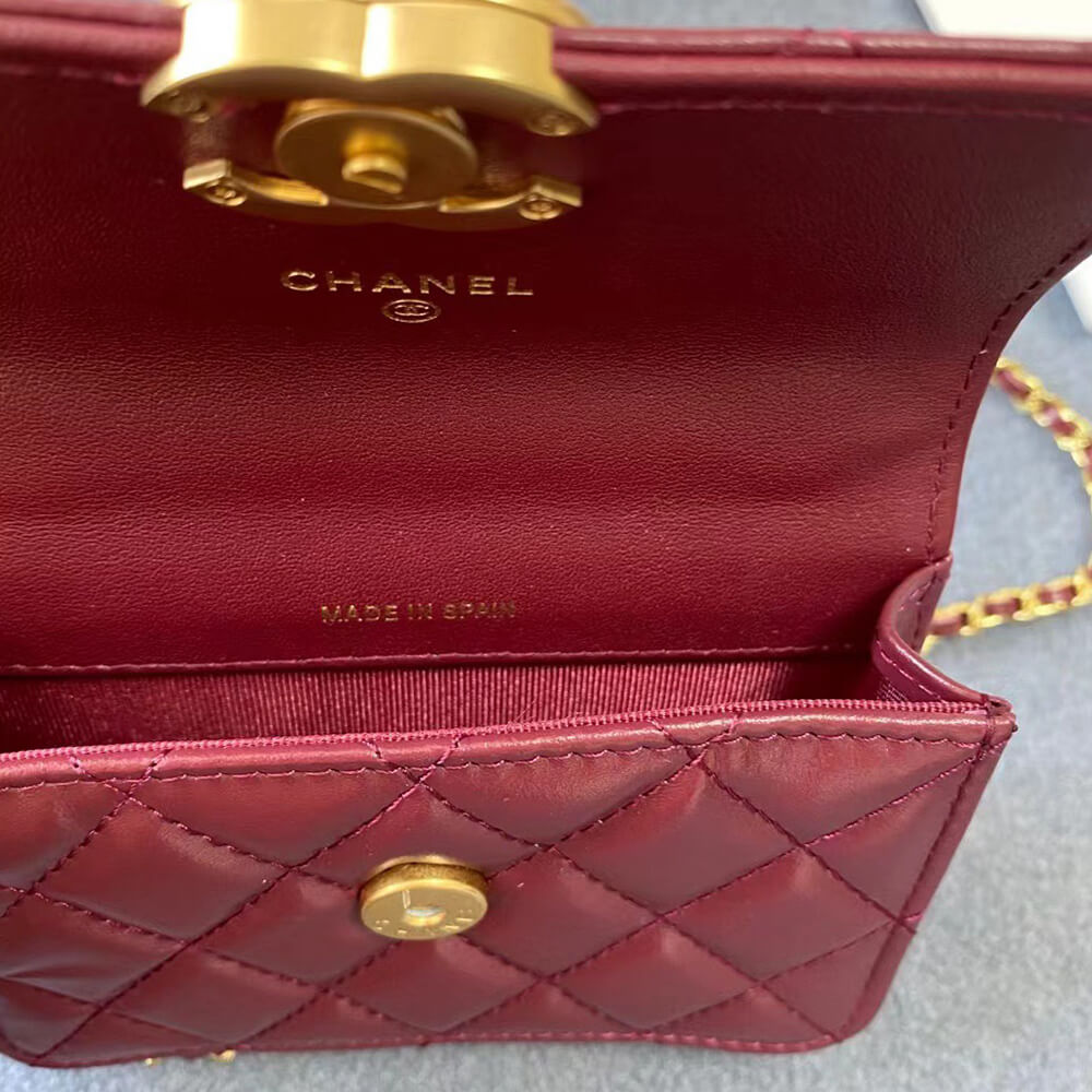 Ch*el mini clutch with chain(high-end grade)